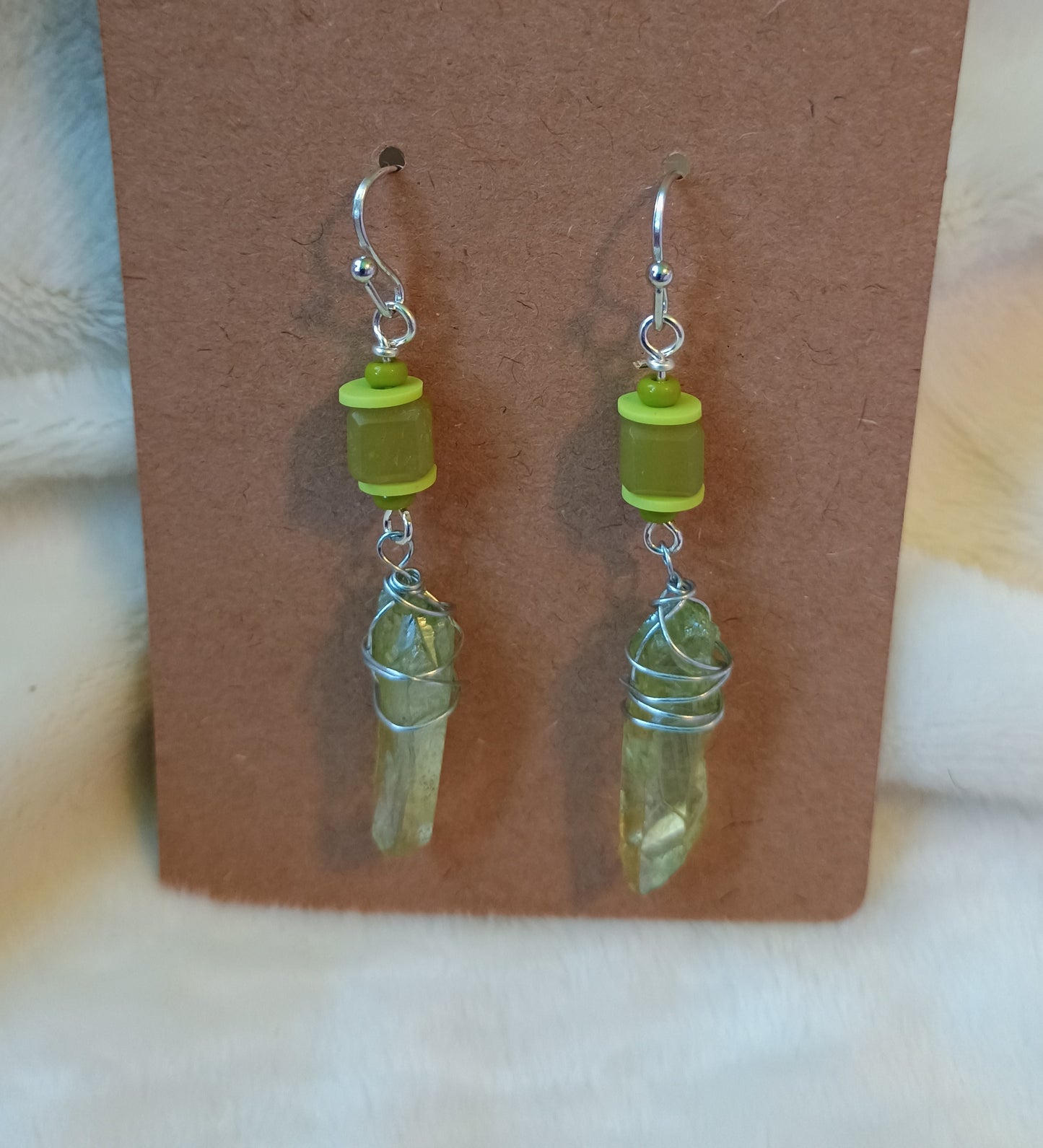 Green Crystal Earrings