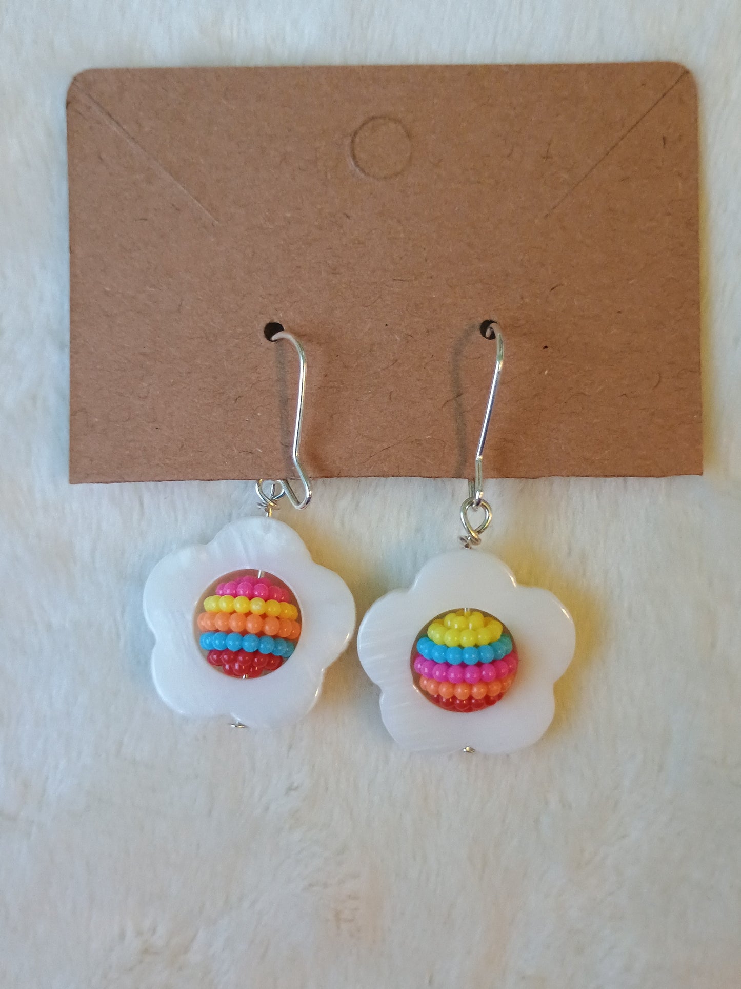 Rainbow Flower Earrings