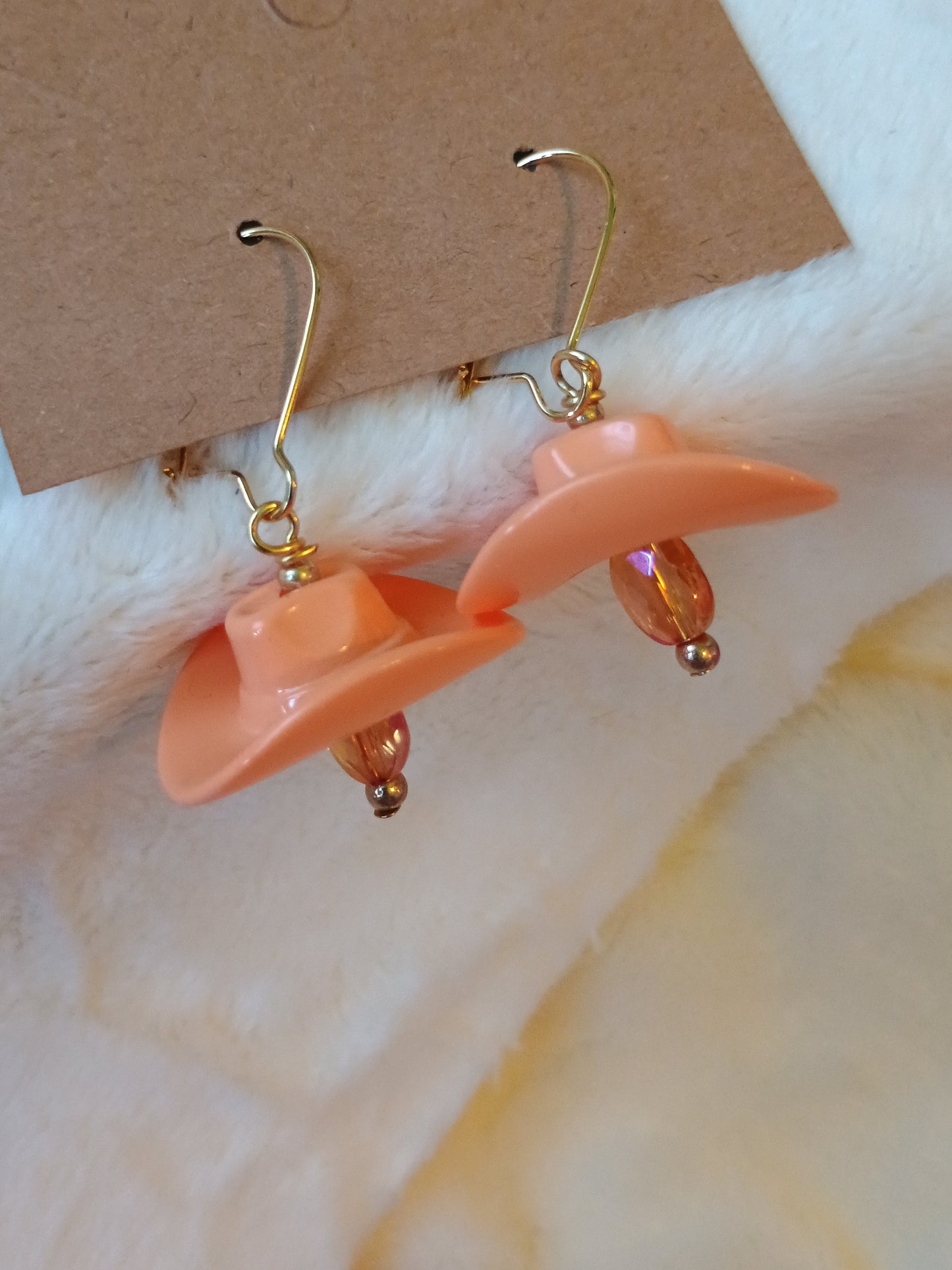 Hey Cowgirl Hey ~  Just Peachy Pollyanna Earrings