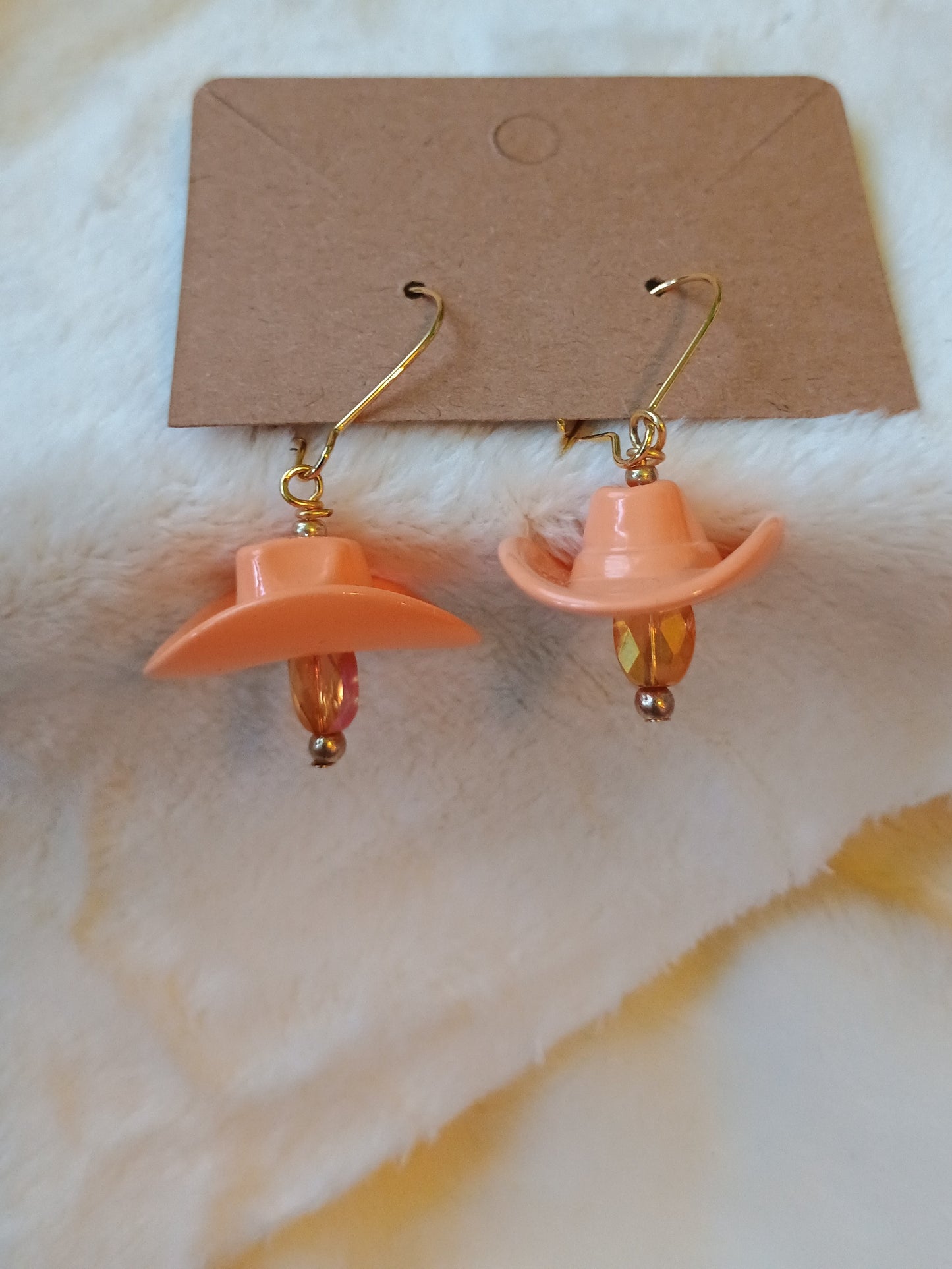 Hey Cowgirl Hey ~  Just Peachy Pollyanna Earrings