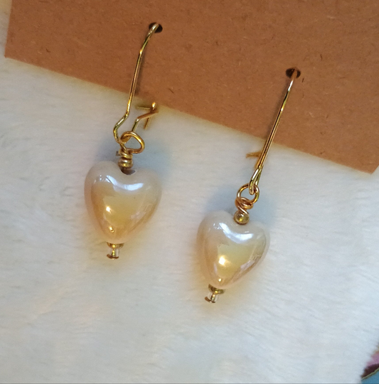 Chai Latte Heart Earrings