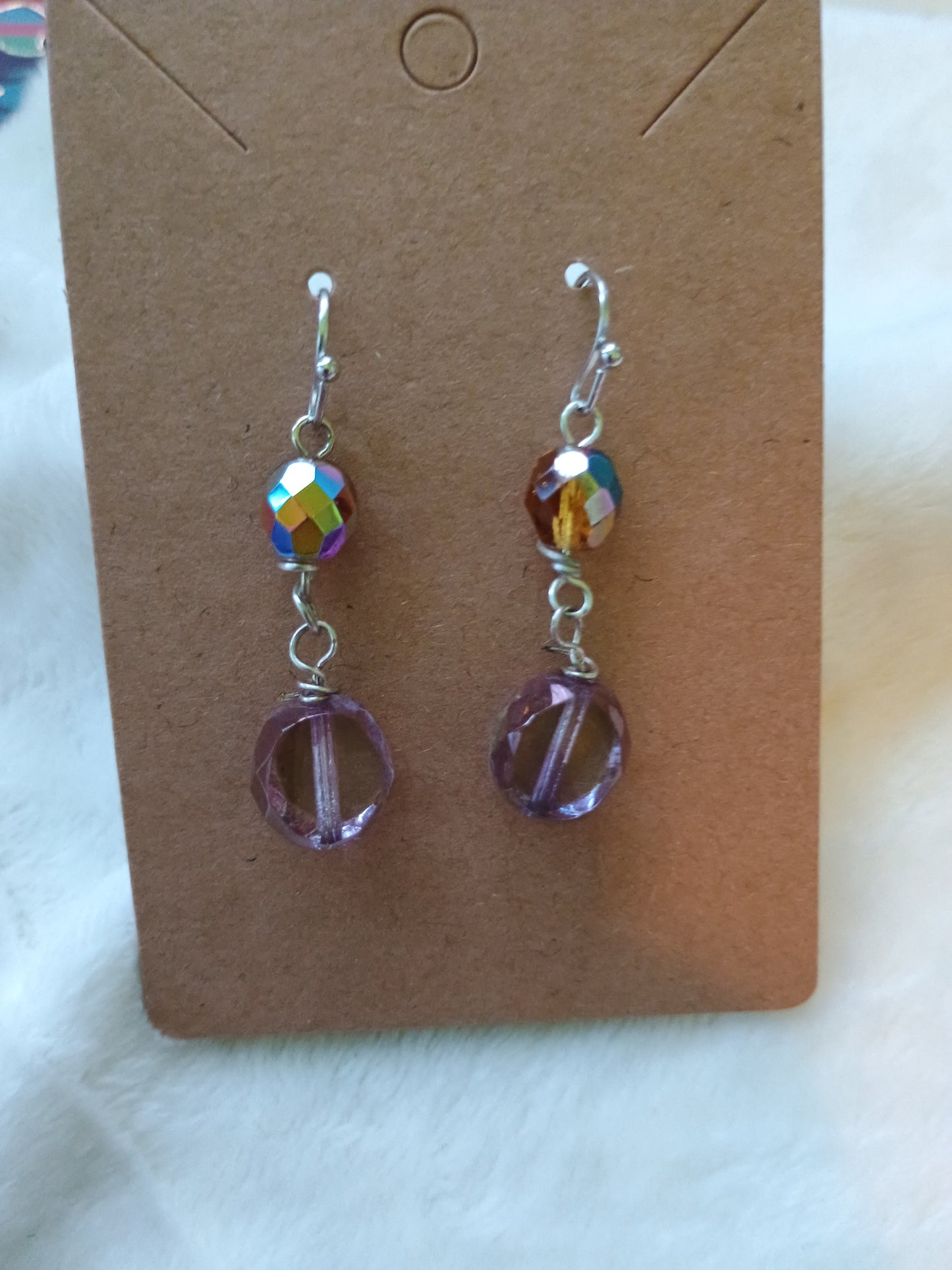 Purple Dangle Earrings