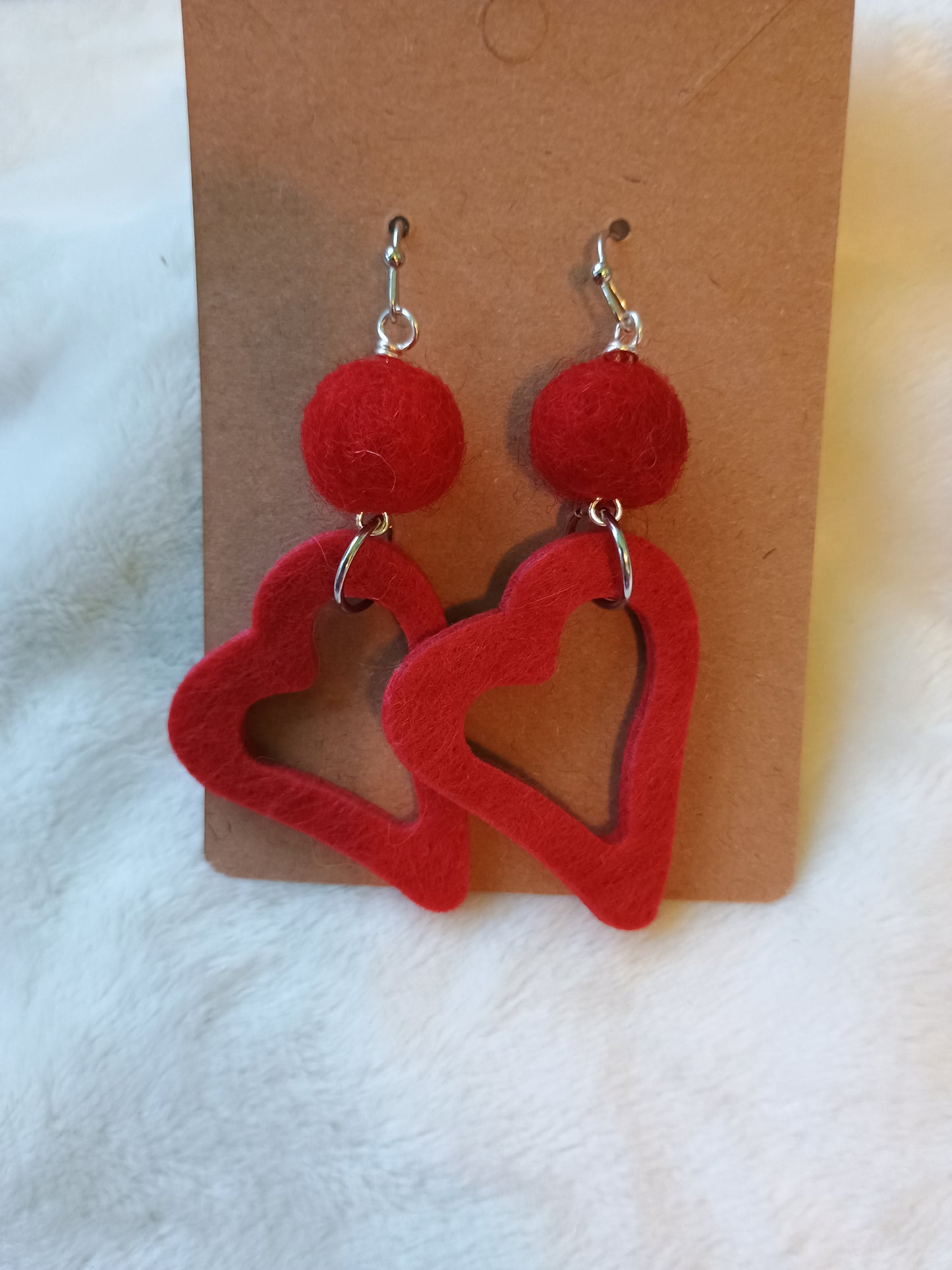 Heart 'Felt' Earrings