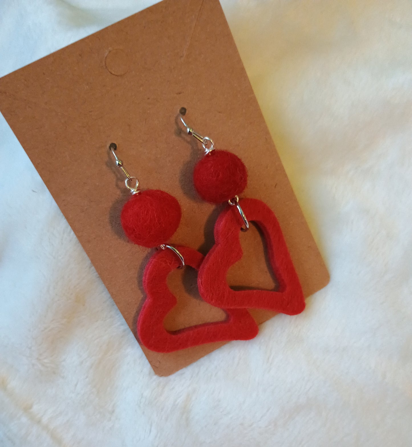 Heart 'Felt' Earrings