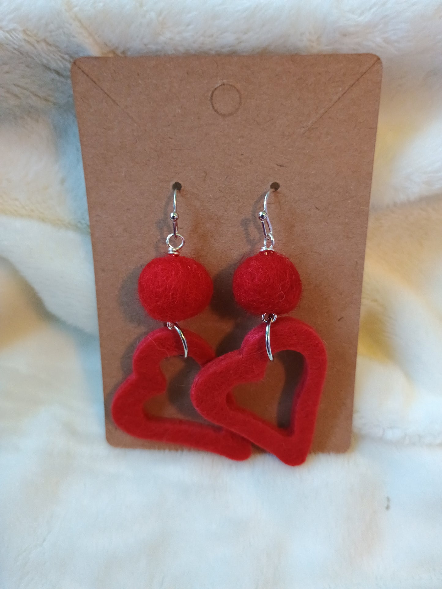 Heart 'Felt' Earrings