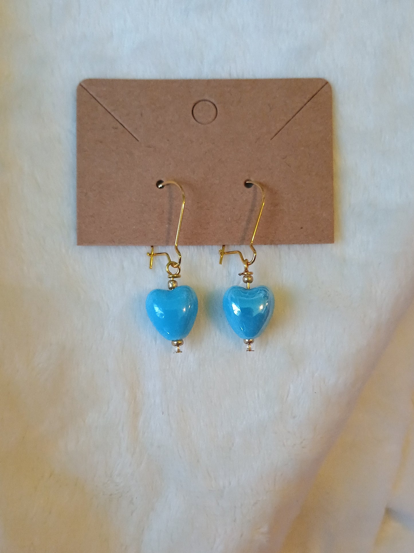 Sky Blue Heart Earrings