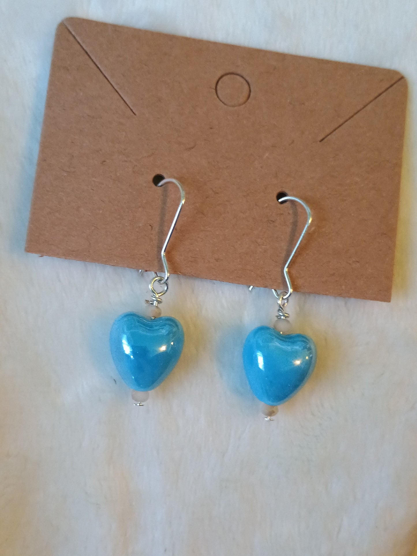 Sky Blue Heart Earrings