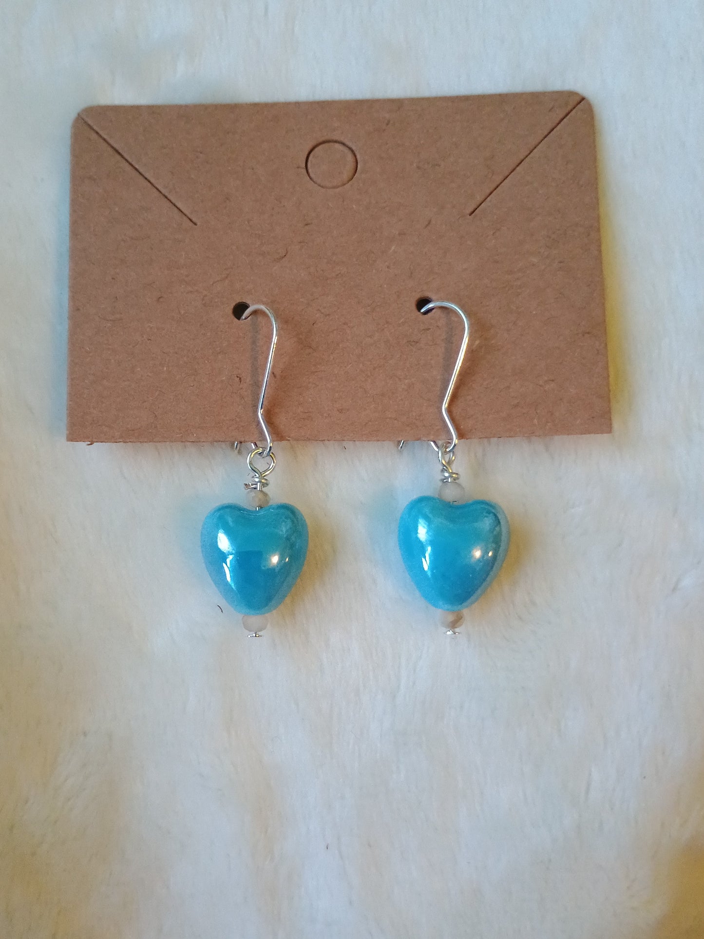 Sky Blue Heart Earrings