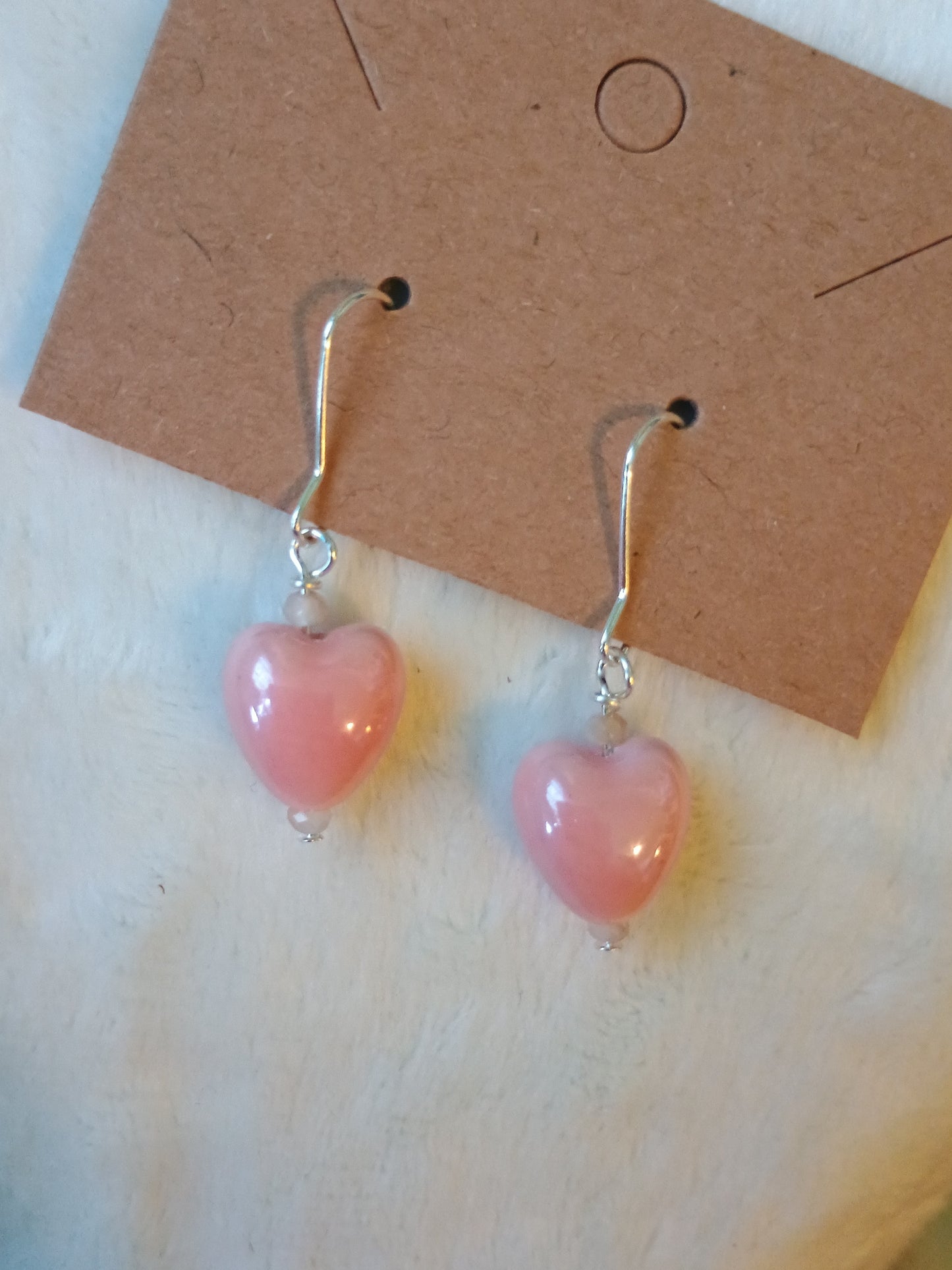 Ballerina Pink Heart Earrings