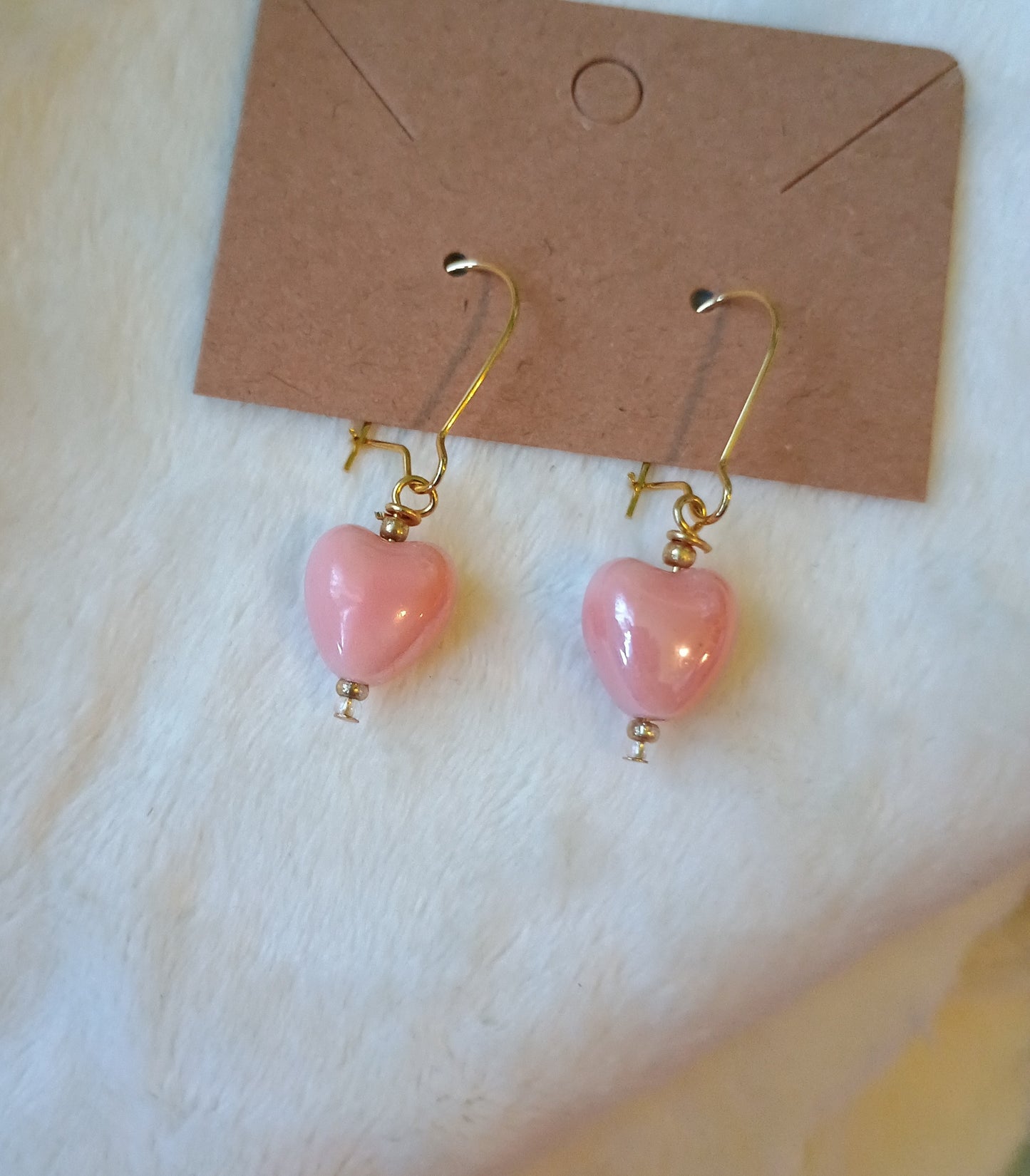 Ballerina Pink Heart Earrings