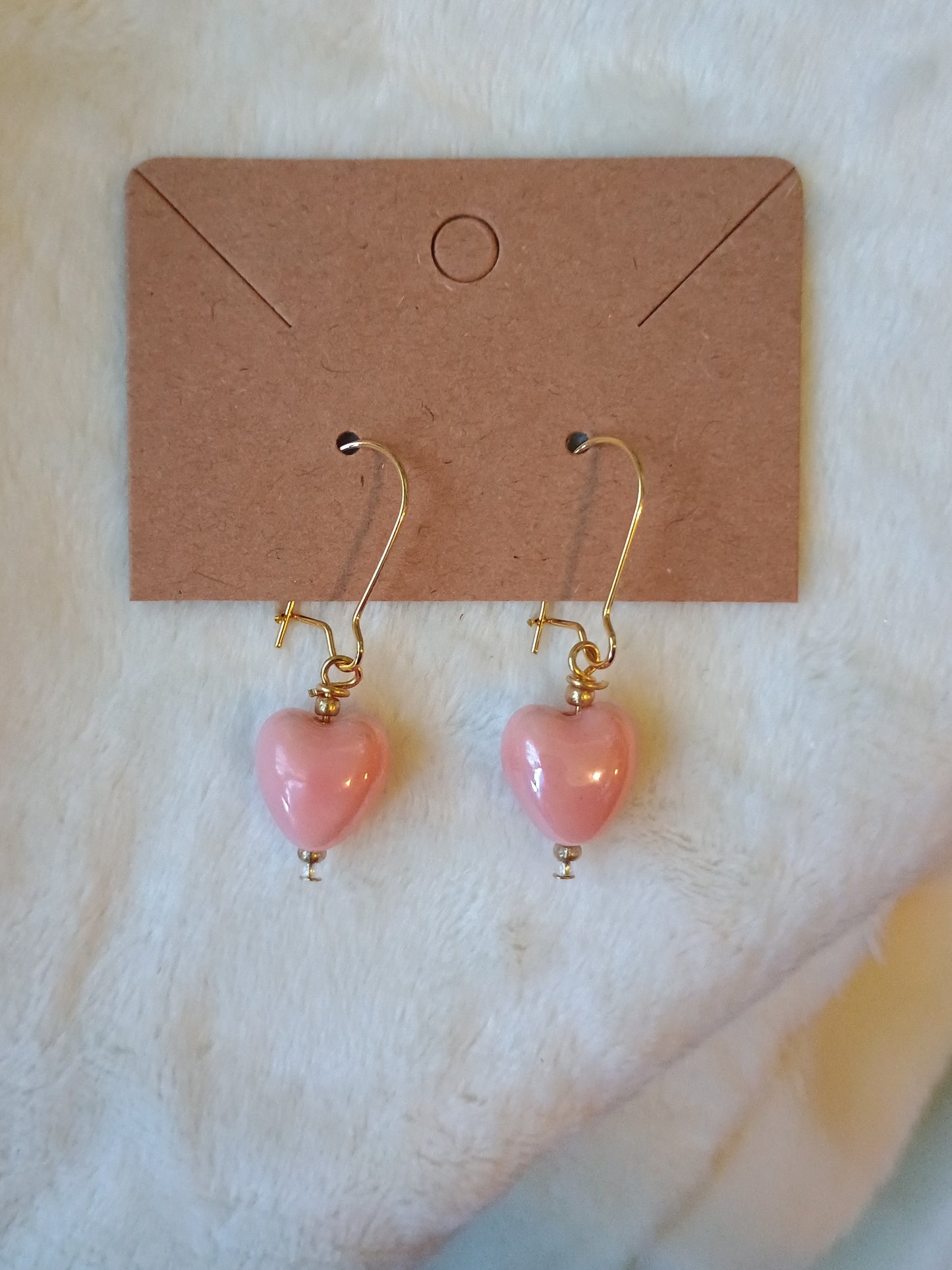 Ballerina Pink Heart Earrings