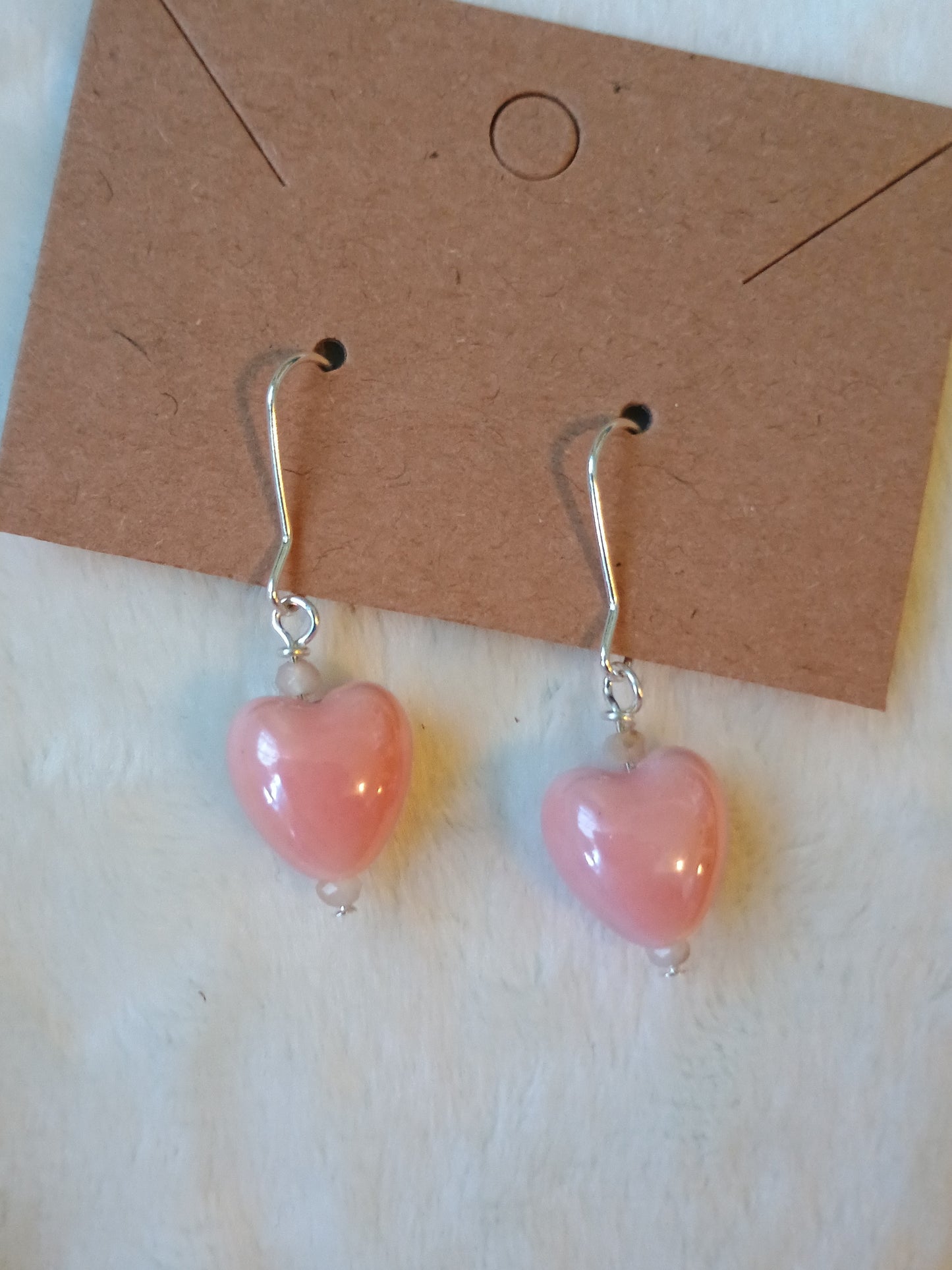 Ballerina Pink Heart Earrings